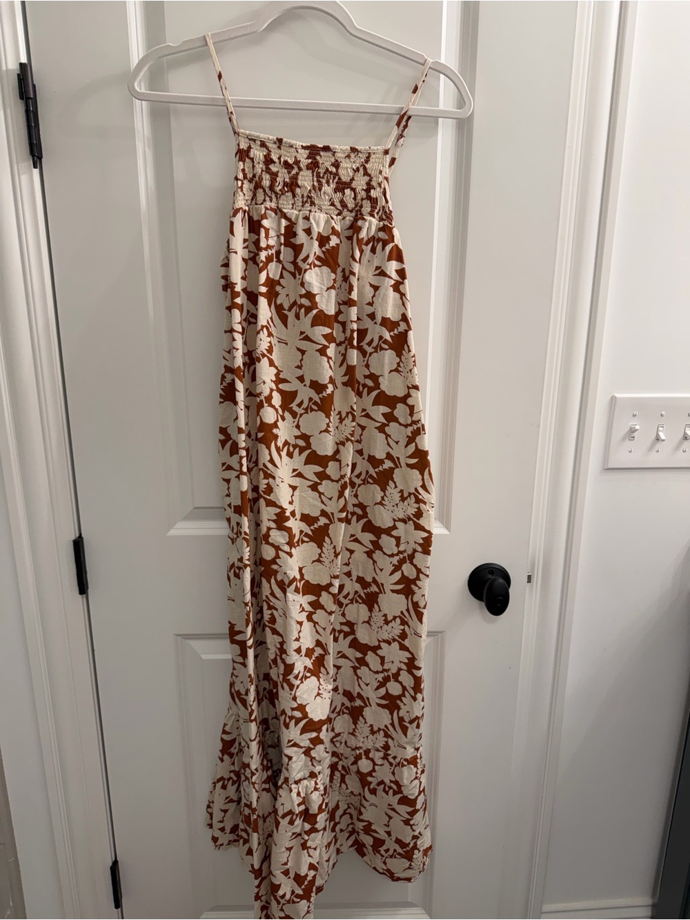Universal Thread Cream and Brown Floral Maxi Dress